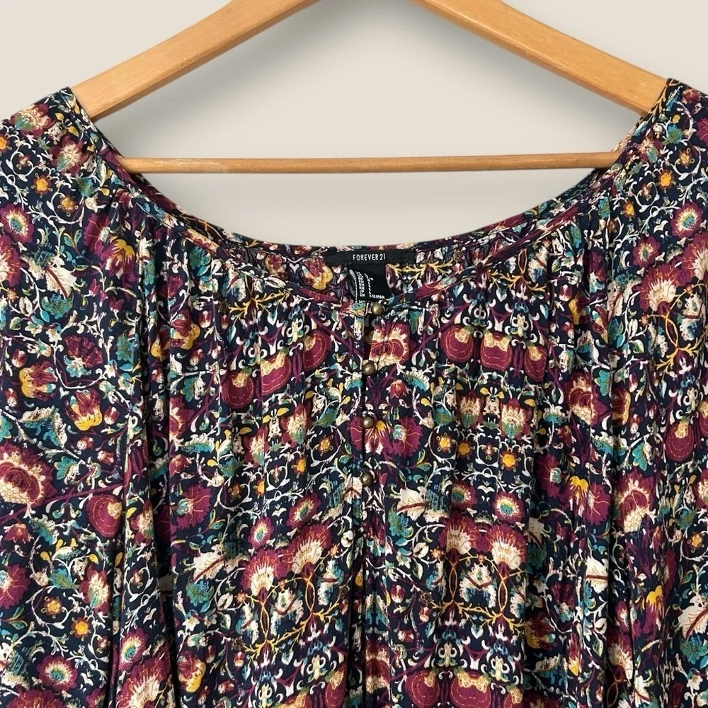 Forever 21 Multicolor Patterned Blouse - Picture 2 of 9